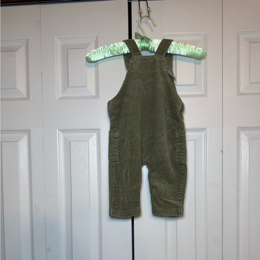 Disney Kids Olive Green Corduroy Overalls - Picture 4 of 8